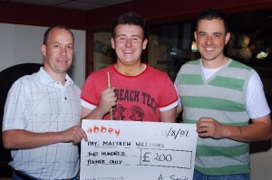 Fundraising Matt Williams Receiving Check 2007