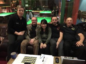 Darren amongst friends