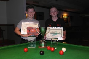 West of England Bronze Waistcoat Open Snooker Championship Finalists - Winner Liam Davies & Runner-up Aidan Murphy 2016