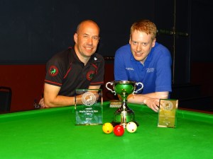 WEBSF English Billiards Open finalists - Steve Brookshaw & Ryan Mears 2017-18
