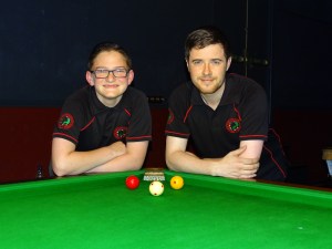 WEBSF English Billiards Open Plate finalists - Ben Freeman & Dale Branton 2017-18