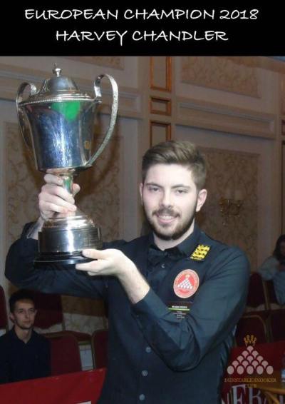 Harvey Chandler European Mens Snooker Champion 2018