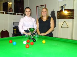 Ladies Snooker Open 2018 Finalists - Winner Chloe White & Runner-up Louise Cordrey