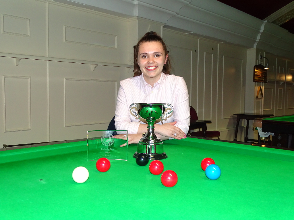 Ladies Snooker Open Winner Chloe White 2018
