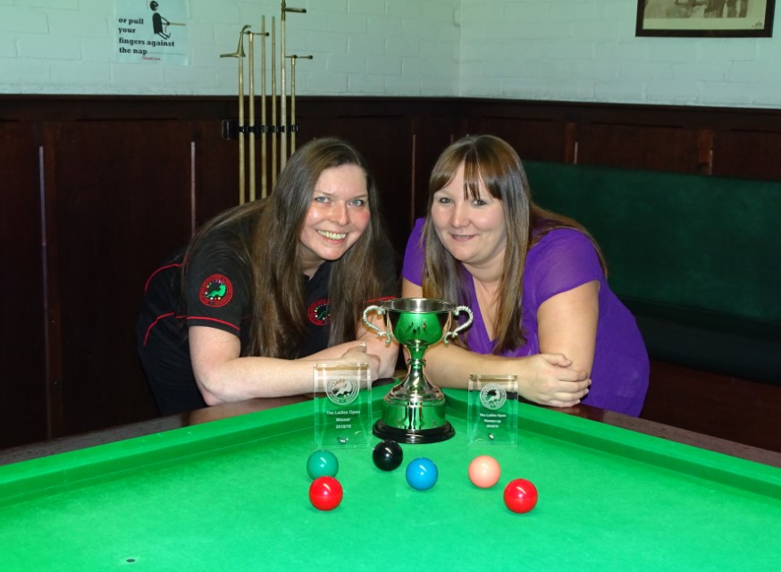 WEBSF Ladies Snooker Open Finalists - Traci Wannell (Winner) & Louise Cordery (Runner-up) 2019